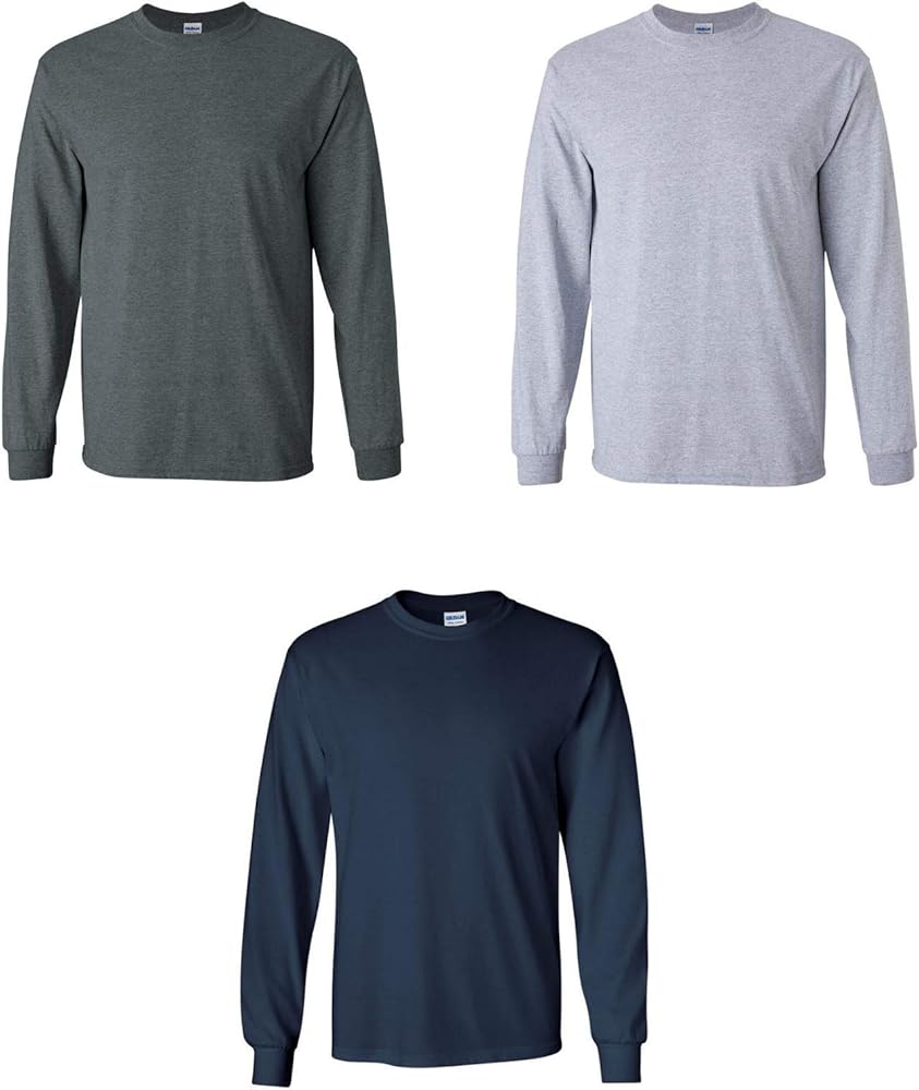 Gildan mens Ultra Cotton Long Sleeve