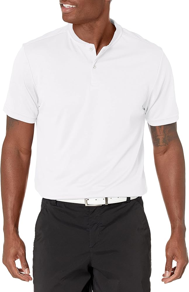 PGA TOUR Men's Pique Short Sleeve Golf Polo Shirt with Casual Collar