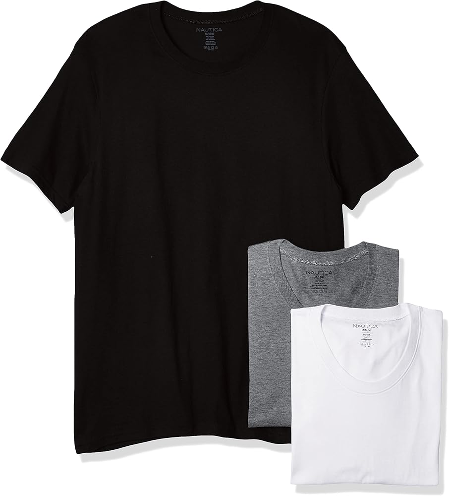 Nautica Men's Cotton Crew Neck 3-Pack T-Shirt