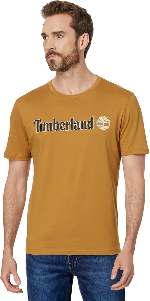 Timberland Men's Linear Logo Short Sleeve Tee