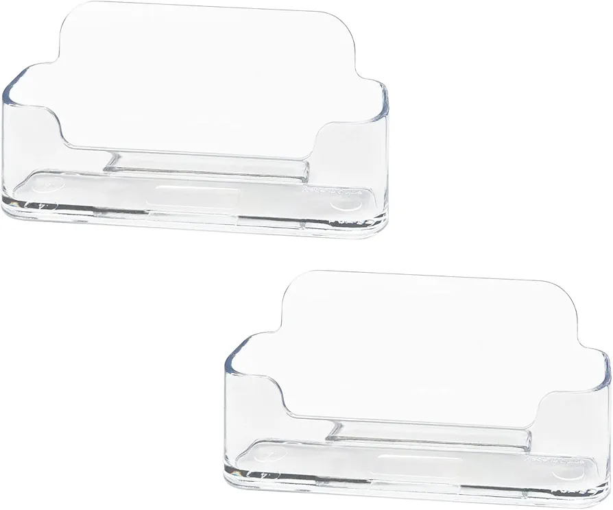 Acrylic Business Card Holder for Desk, Clear Plastic Business Cards Display Holders Stand, Fits 30-50 Business Cards