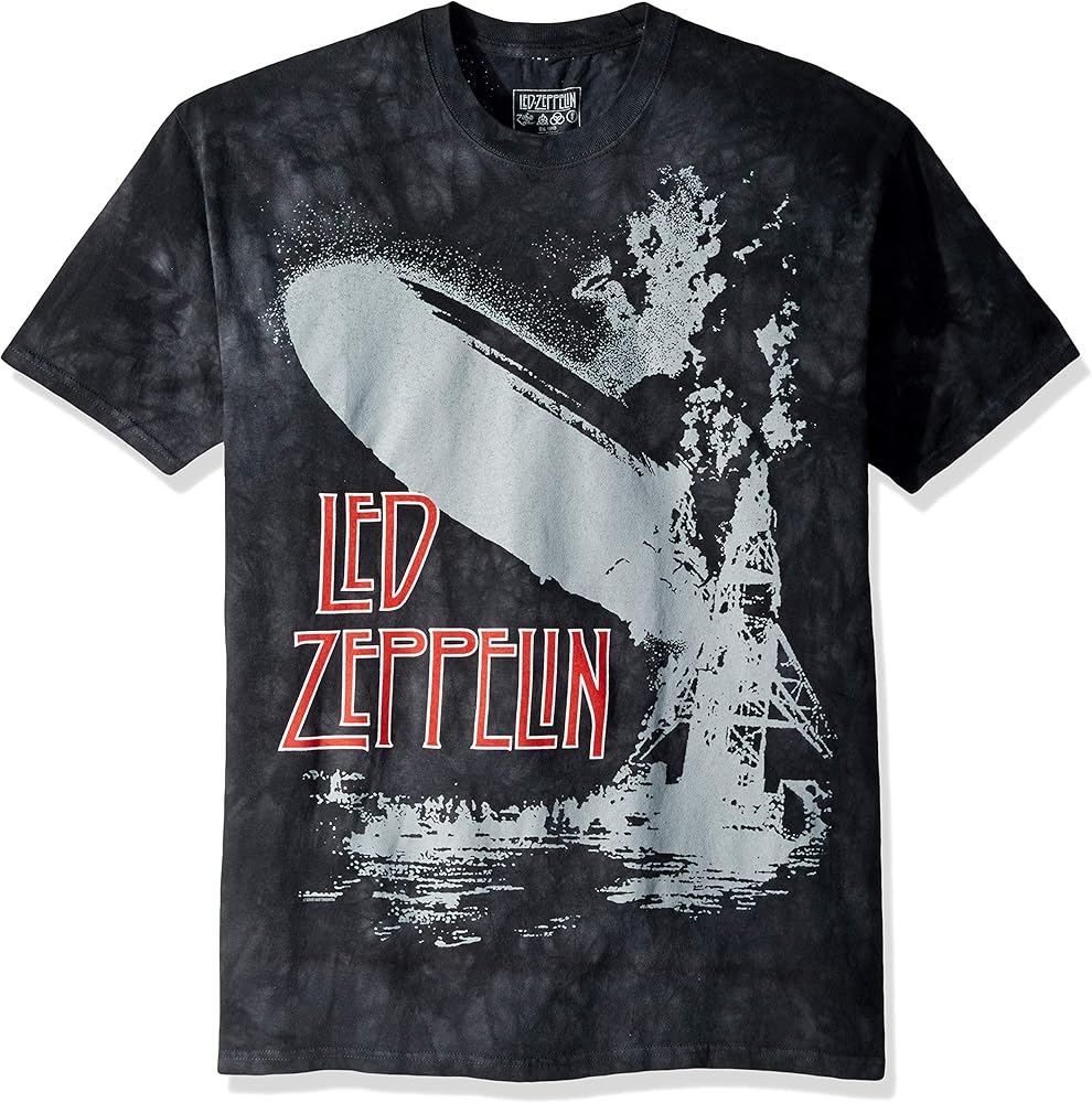 Liquid Blue Men's Led Zeppelin Exploding Zeppelin Short Sleeve T-Shirt