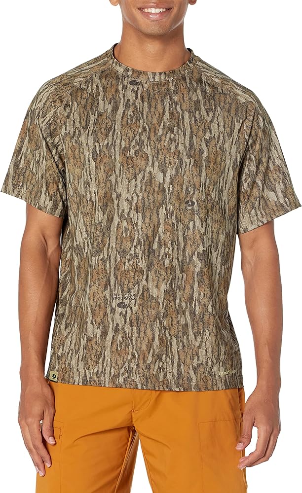 Mossy Oak Men's Camo Hunting Shirt Short Sleeve Stretch