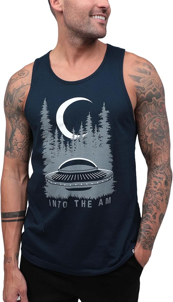 INTO THE AM Premium Graphic Tank Tops for Men - Summer Beach Men's Tanks S - 2XL