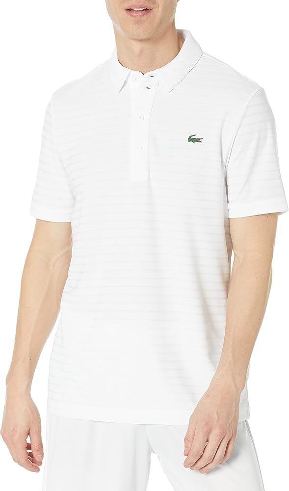 Lacoste Mens Sport Textured Breathable Golf Polo