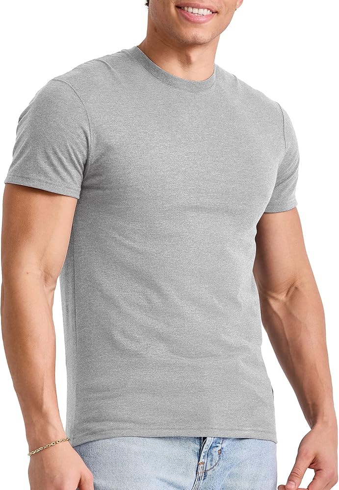 Hanes Big, Originals Lightweight Cotton Tee, Crewneck T-Shirt for Men, Available in Tall