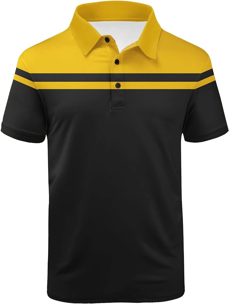 V VALANCH Mens Polo Shirts Short Sleeve Moisture Wicking Golf Tennis Polo Casual Shirts