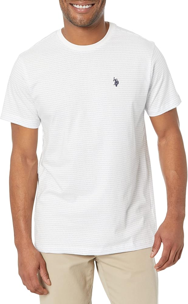 U.S. Polo Assn. Crew Neck Jacquard Micro Stripe Tee