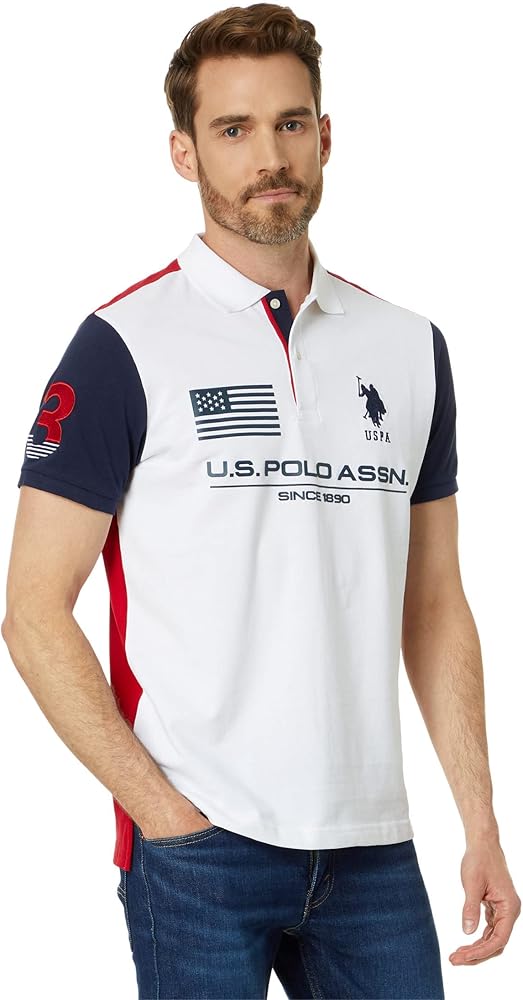 U.S. Polo Assn. Slim Fit Contrast Body Knit Polo Shirt