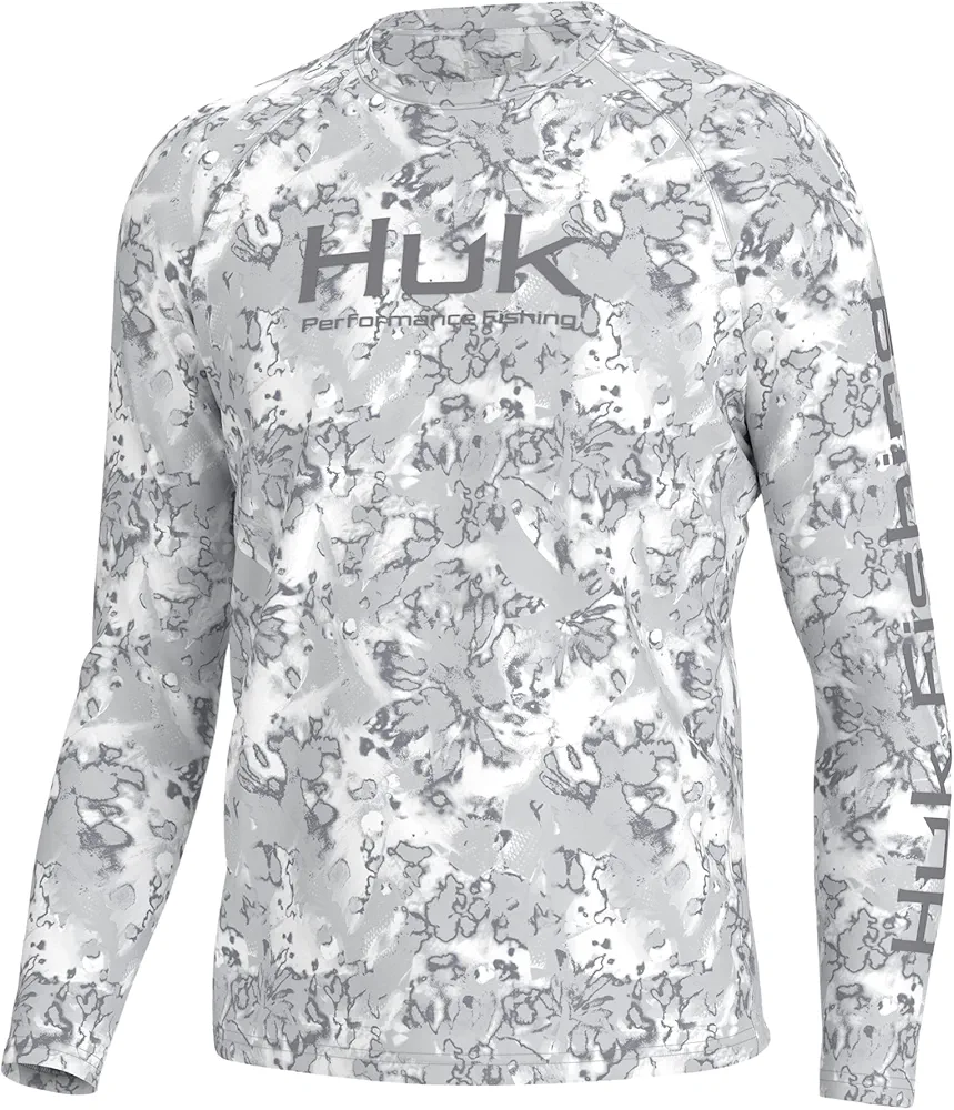 HUK Men's Pursuit Crew Long Sleeve, Sun Protecting Fishing Shirt