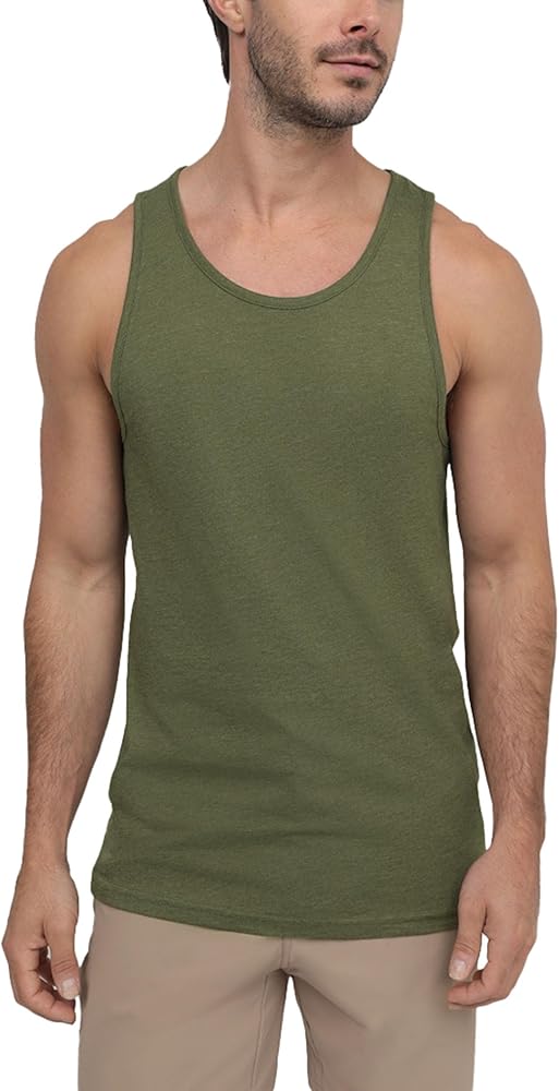 INTO THE AM Premium Basic Tank Tops for Men - Beach Workout Muscle Tanks S - 2XL