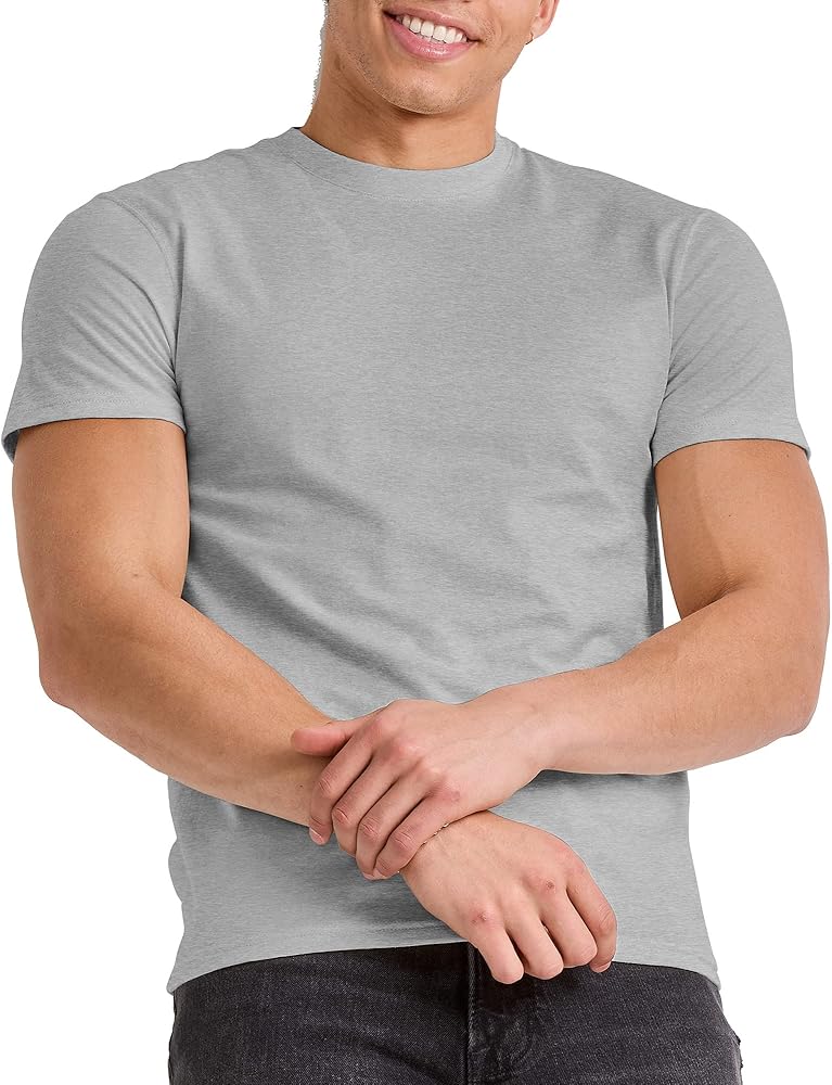 Hanes mens Originals Lightweight Tri-Blend Crewneck T-Shirts