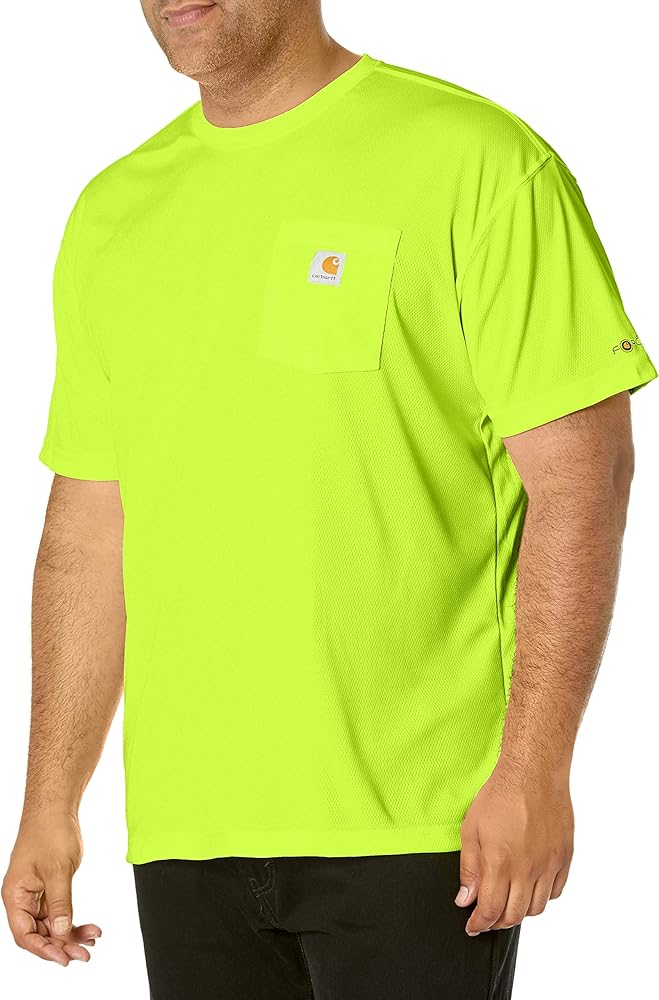 Carhartt Men's High-Visibility Force Relaxed Fit Lightweight Color Enhanced Short-Sleeve Pocket T-Shirt