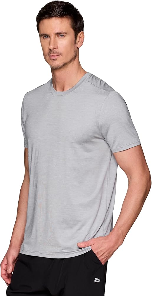 RBX Men's Workout T-Shirt, Breathable Lightweight Stretch Jersey Moisture Wicking Quick Dry Running Training Top