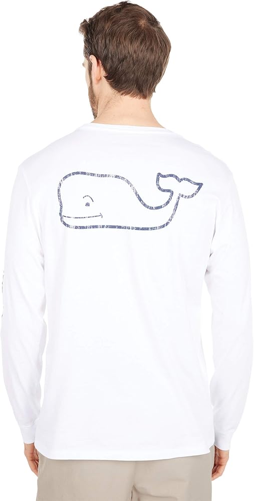 vineyard vines Men's Long Sleeve Vintage Whale Pocket T-Shirt