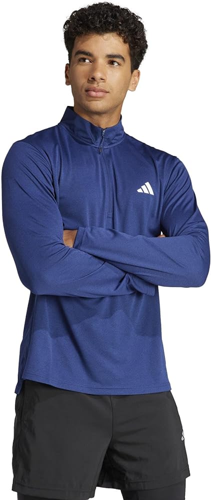 adidas Men's Train Essentials Quarter-Zip Long Sleeve T-Shirt