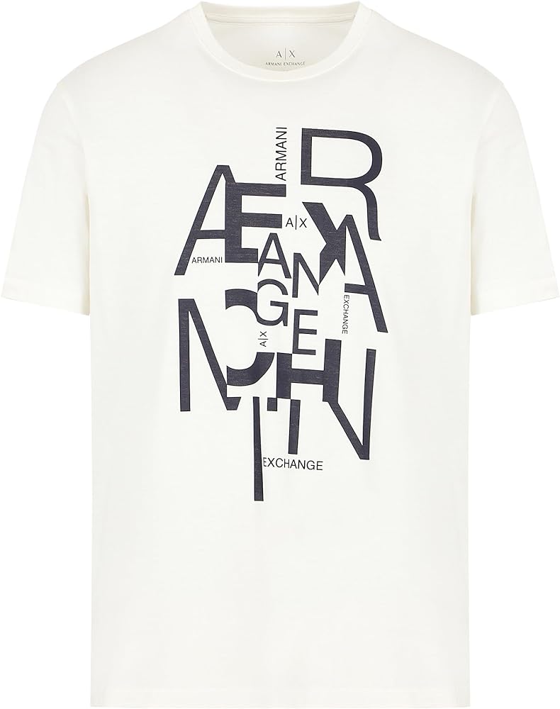 Armani Exchange Men's Regular Fit Pima Cotton Large Logo Tee