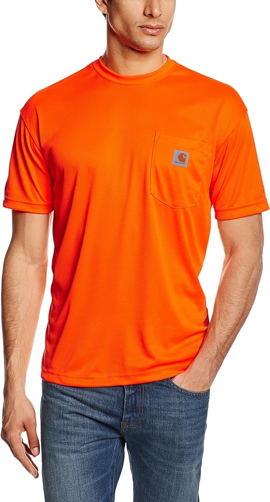 Carhartt Men's High-Visibility Force Relaxed Fit Lightweight Color Enhanced Short-Sleeve Pocket T-Shirt