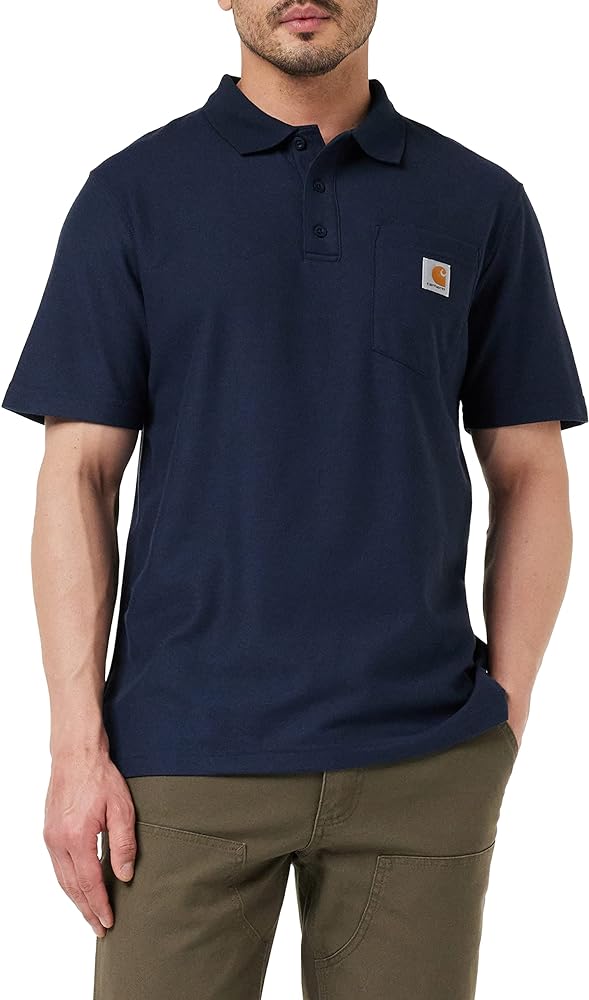 Carhartt Men's Loose Fit Midweight Short-Sleeve Pocket Polo K570