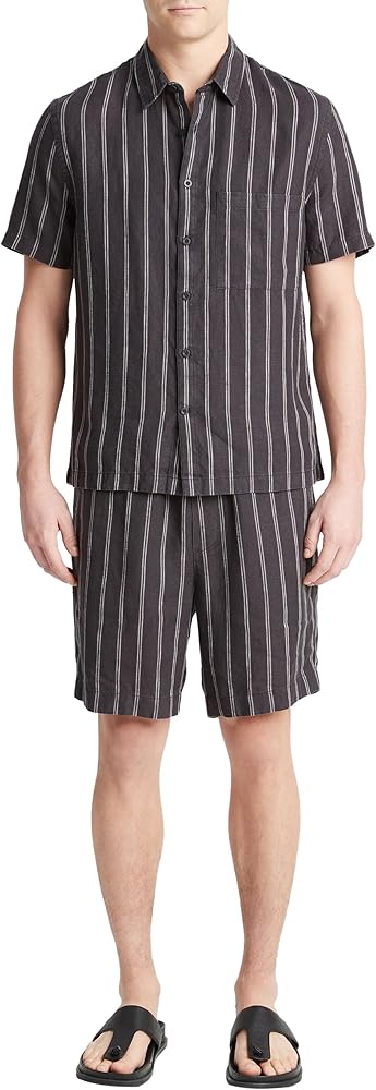 Vince Men's Moonbay Stripe Short-Sleeve