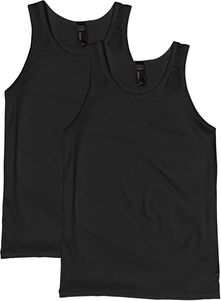 Hanes Men’s Performance Tank, X-Temp Moisture-Wicking Tank Top, Solid Colors, 2-Pack