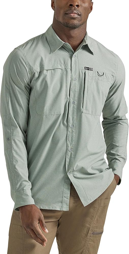 ATG by Wrangler Men's Long Sleeve Hike to Fish Shirt