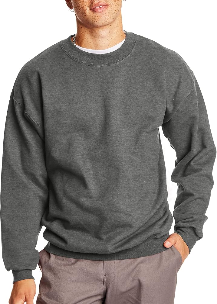 Hanes mens Sweatshirt, Heavyweight Fleece Sweatshirt, Crewneck Pullover for Men