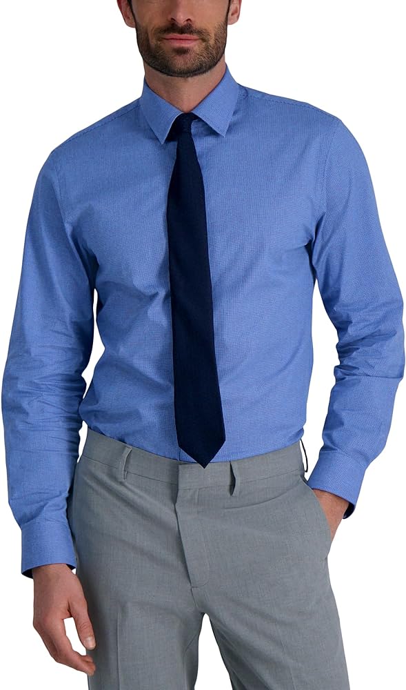 Haggar Mens Premium Comfort Classic Fit Wrinkle Resistant Dress Shirt