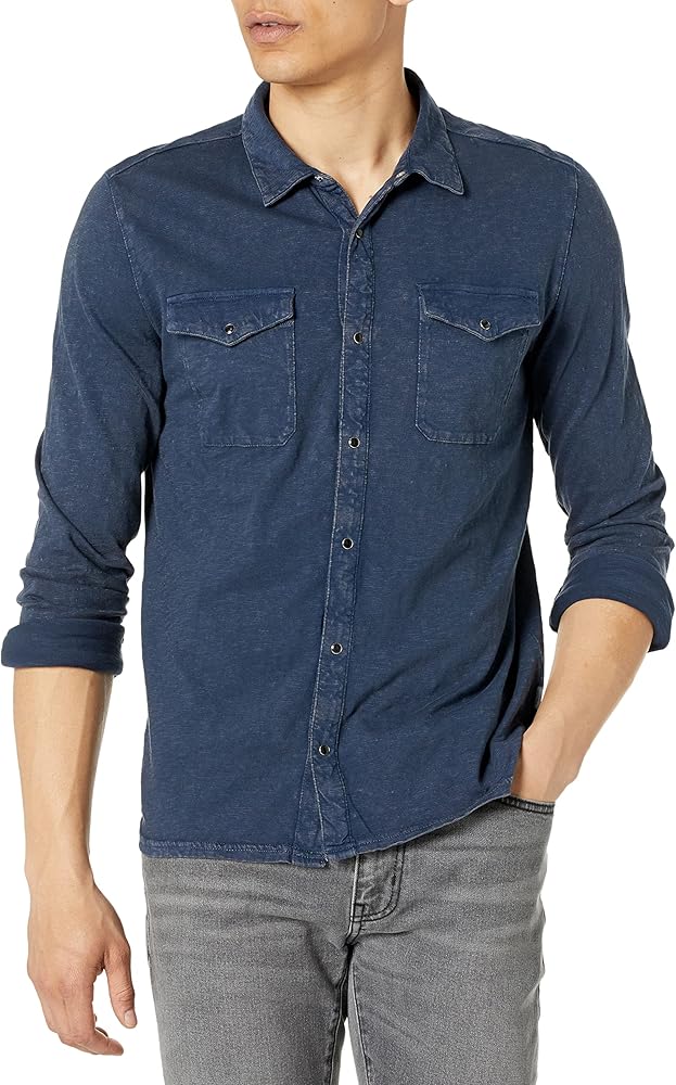 John Varvatos Men's Arvon Western Shirt