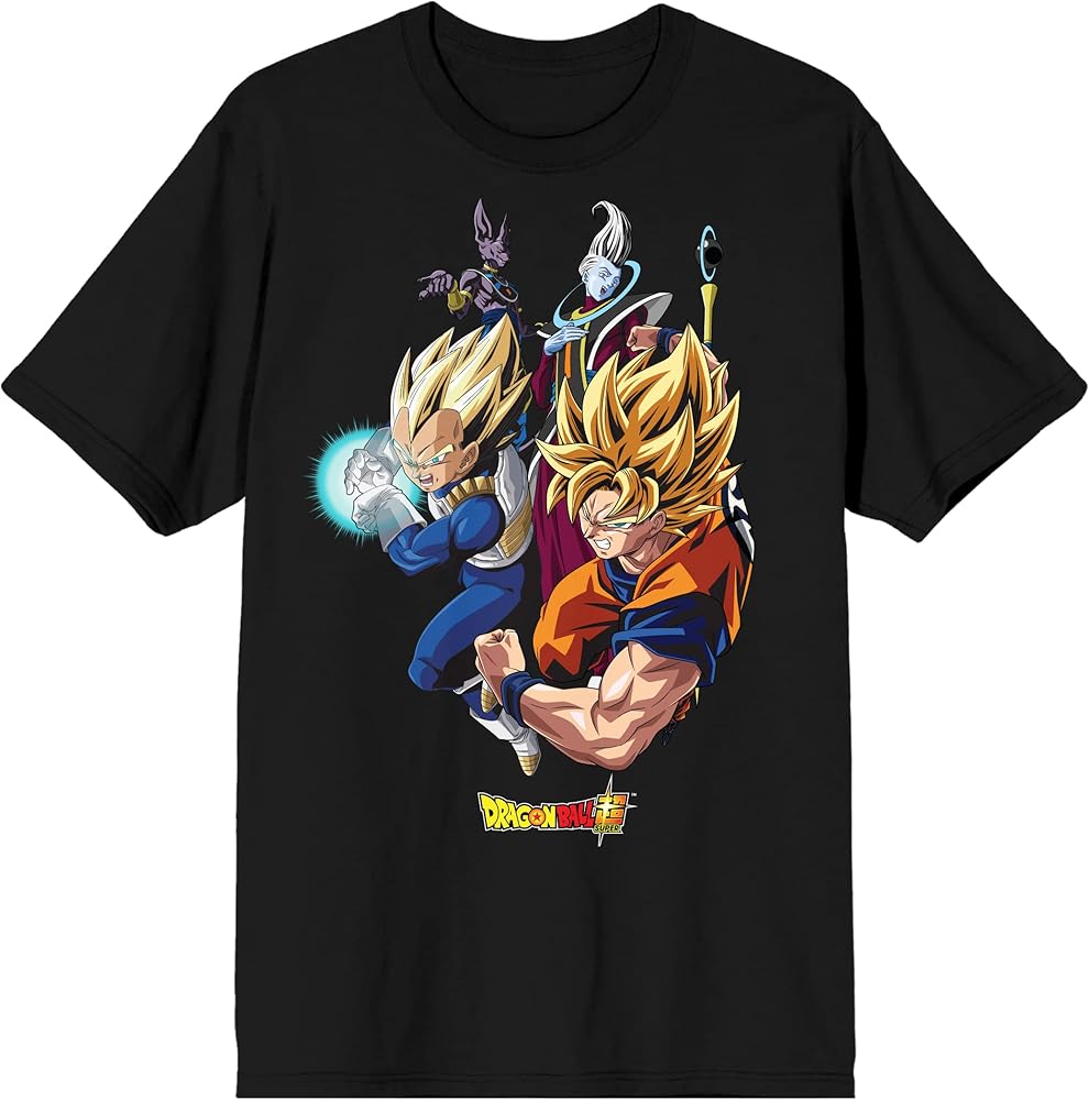 Dragon Ball Super Character Men's Black Crew Neck T-Shirt