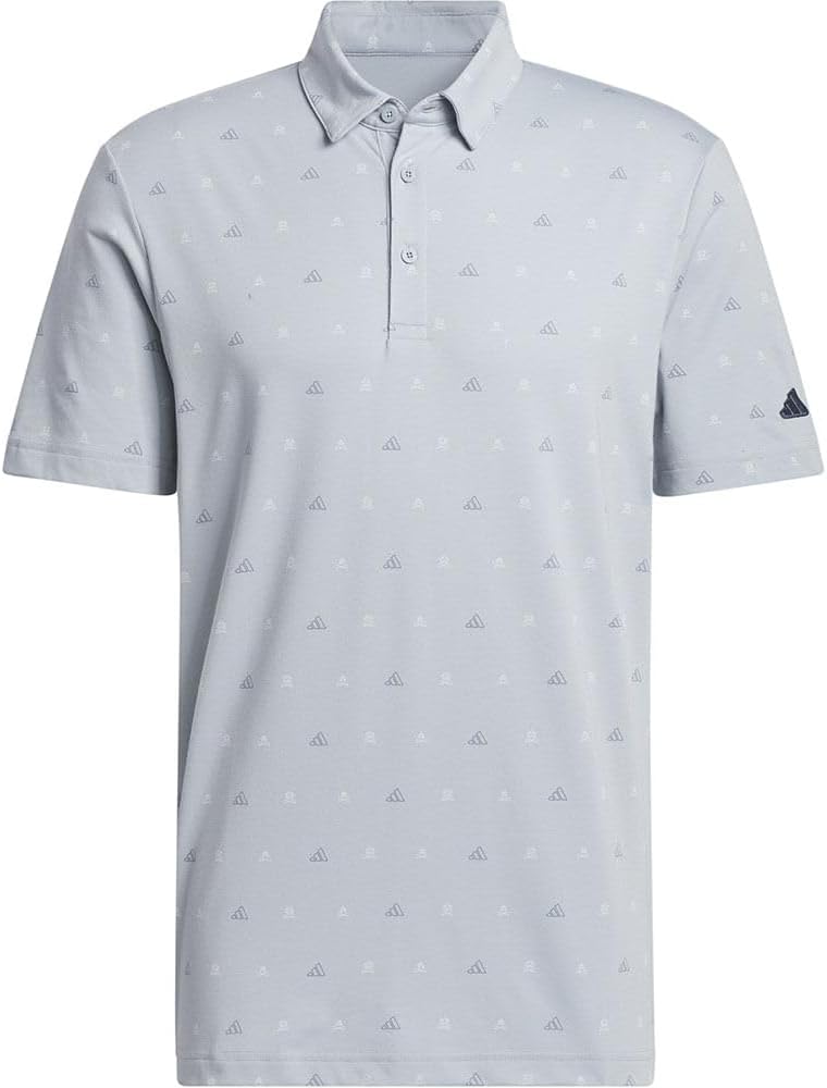 adidas Men's Go-to Mini-Crest Print Polo Shirt