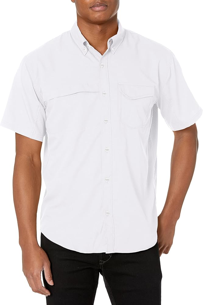 HUK Men's Tide Point Short Sleeve Shirt | Performance Button Down