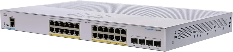 Cisco Business CBS250-24P-4G Smart Switch | 24 Port GE | PoE | 4x1G SFP | Limited Lifetime Protection (CBS250-24P-4G-NA)