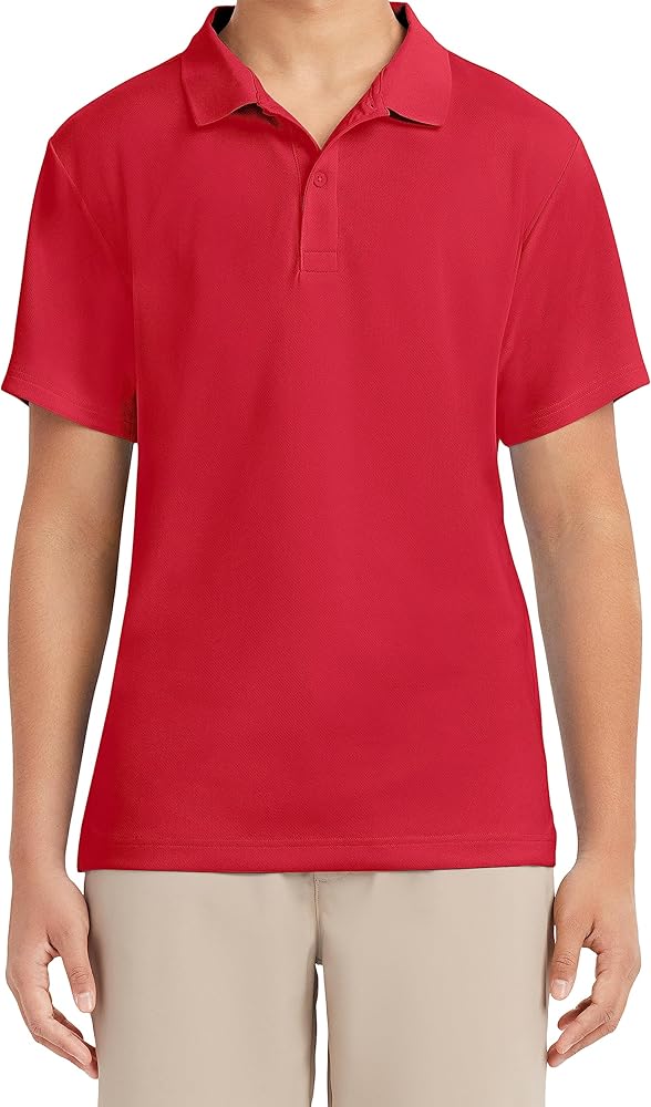 Nautica Young Men's Uniform Short Sleeve Performance Polo