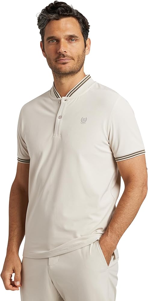 Chaps Mens Golf Shirt - UPF 50+ Lightweight Performance Pique Henley T-Shirt - Dry Fit Short Sleeve Golf Shirt for Men, S-XXL