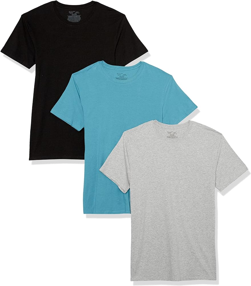 Hanes Originals Crew T Pack, Stretch Cotton Men, Moisture-Wicking Tee Shirts, 3-Pack