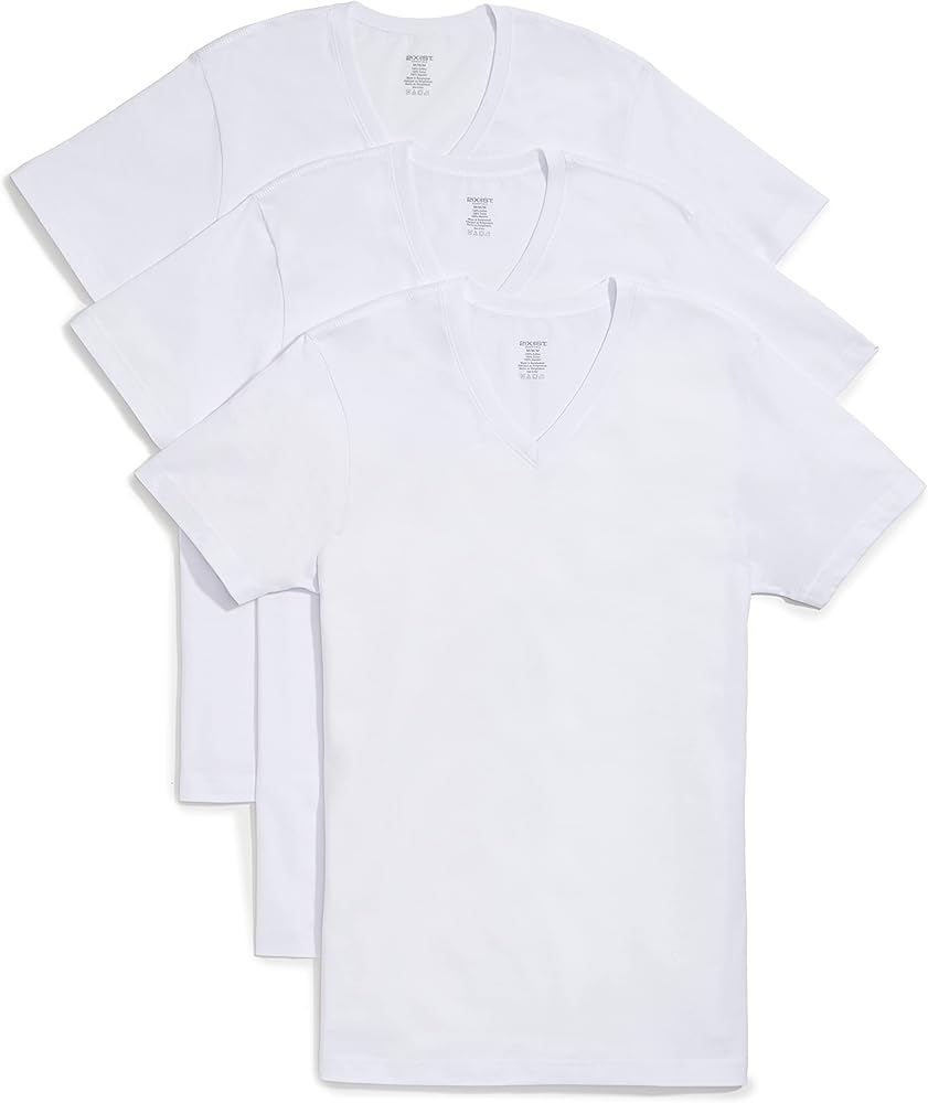 2(X)IST Mens Essential Cotton V-Neck T-Shirt 3-Pack