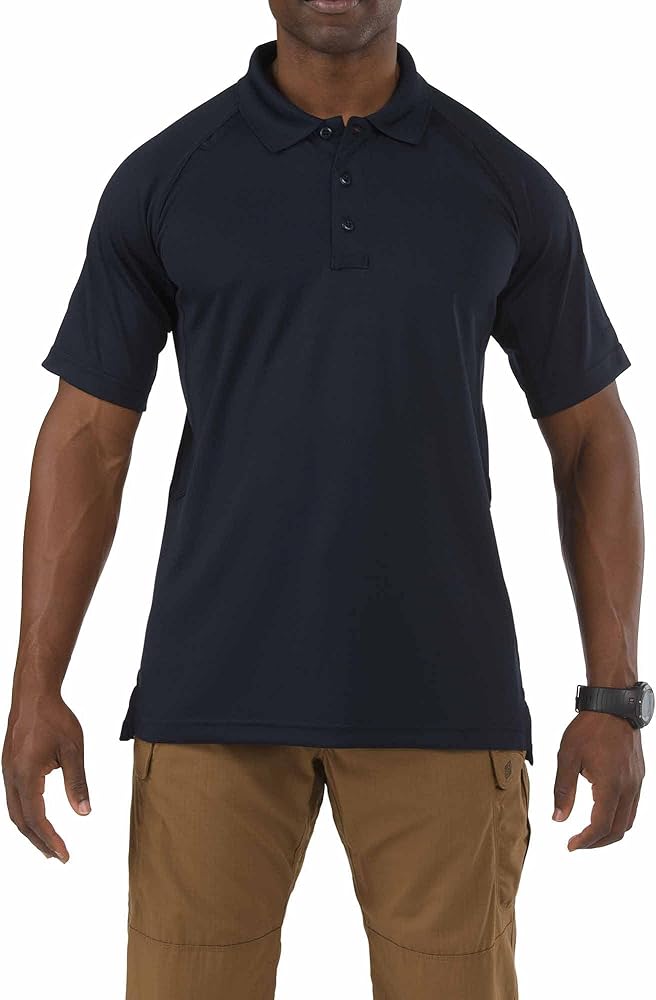 5.11 Tactical Men's Performance Short Sleeve Polo, 100% Polyester, Moisture Wicking, Style 71049