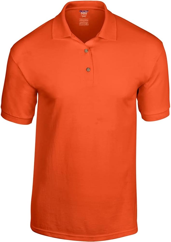 Gildan Adult DryBlend Jersey Short Sleeve Polo Shirt (M) (Orange)