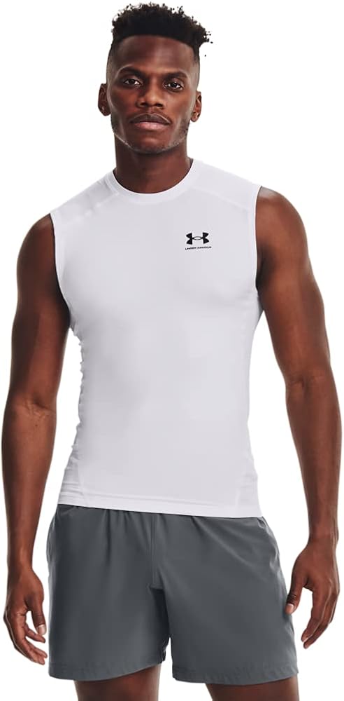 Under Armour Heatgear Armour Compression Sleeveless White/Black 4XL