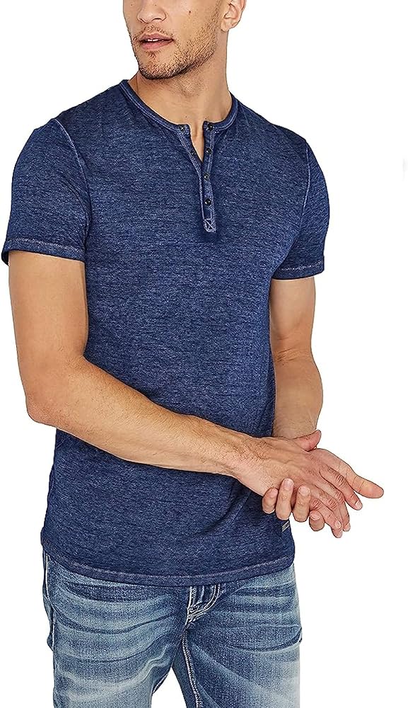 Buffalo David Bitton Men's Short Sleeve Kasum Henley 2