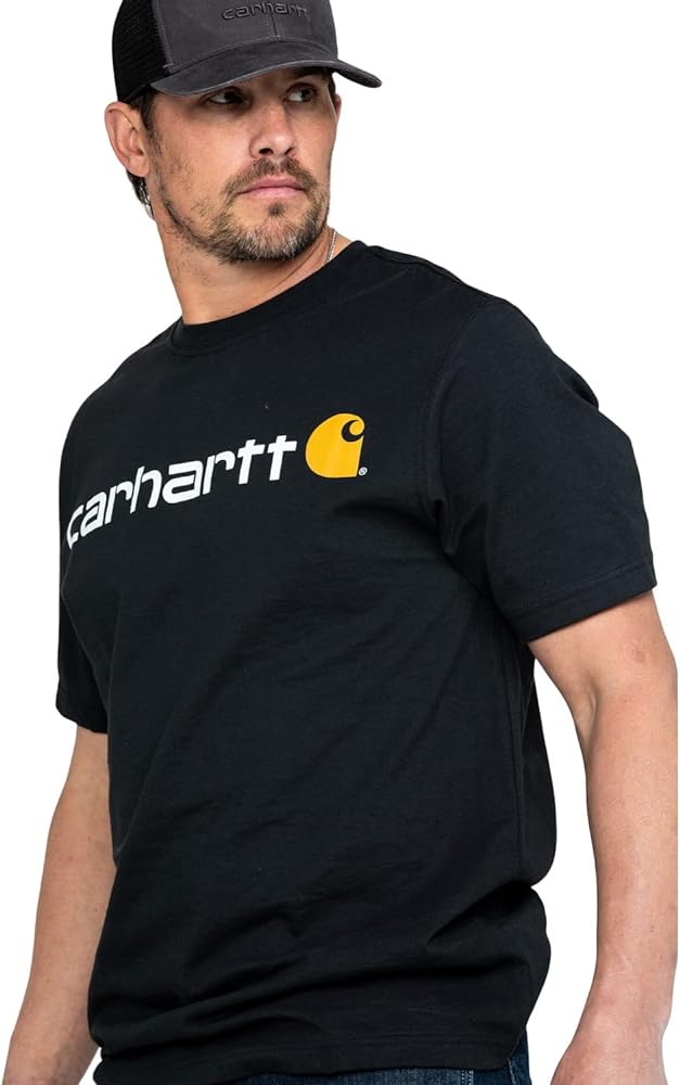 Carhartt Men's Loose Fit Heavyweight Short-Sleeve Logo Graphic T-Shirt