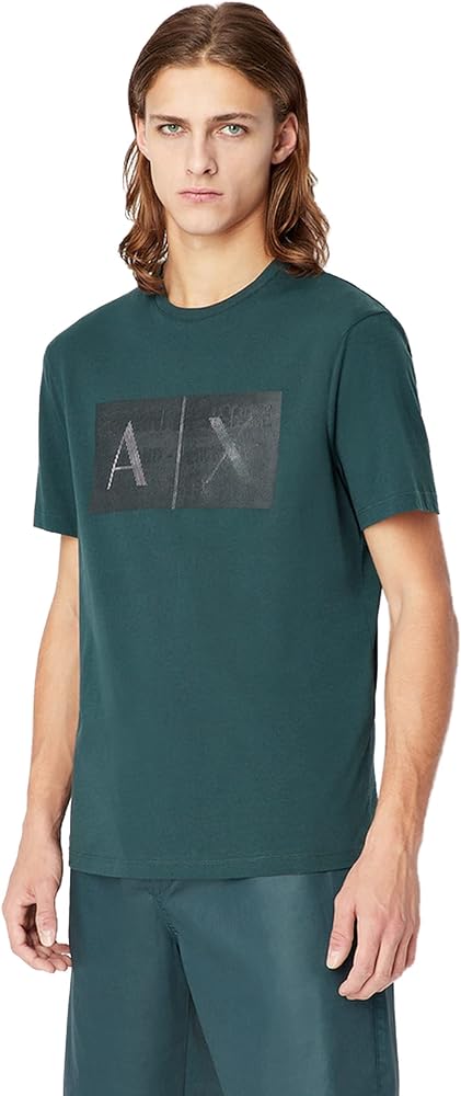 Armani Exchange Men's Classic Jersey Milano Ax Short Sleeve Regular Fit T-Shirt