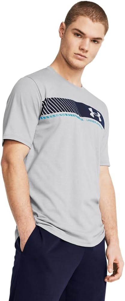 Under Armour Men's Left Chest Stripe Short Sleeve T Shirt