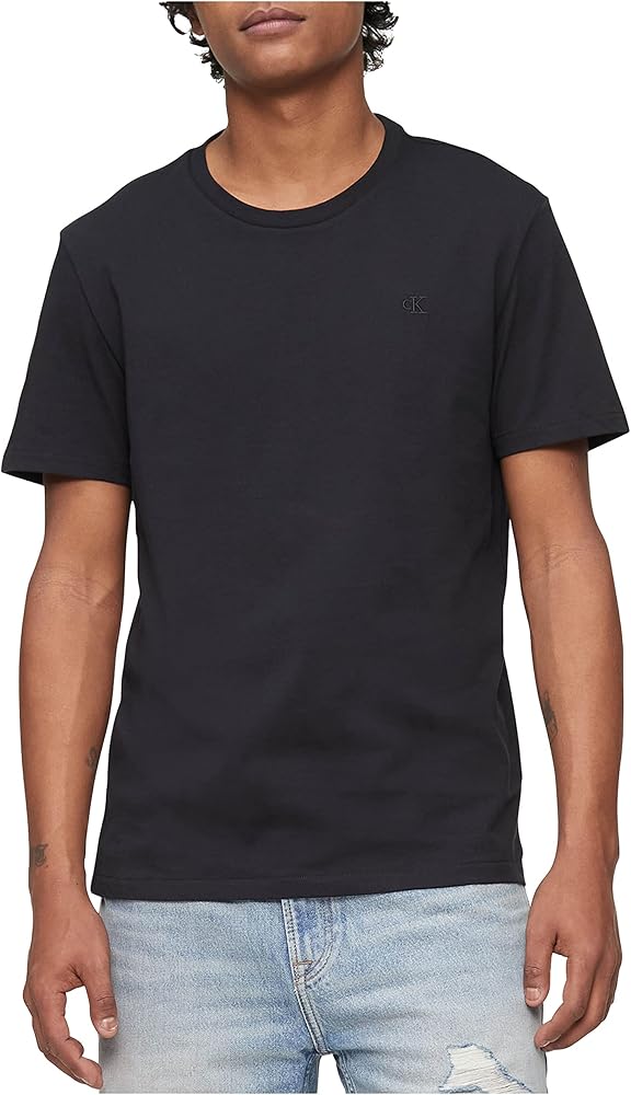 Calvin Klein Men's Smooth Cotton Solid Crewneck T-Shirt