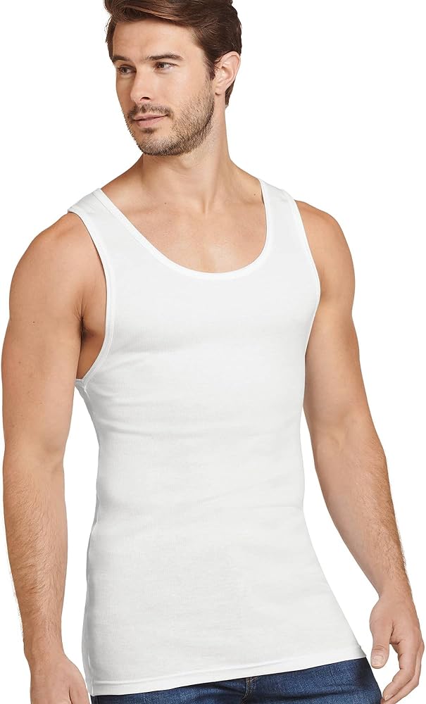 Jockey Men's Undershirt Made in America 100% Cotton Tank - 2 Pack