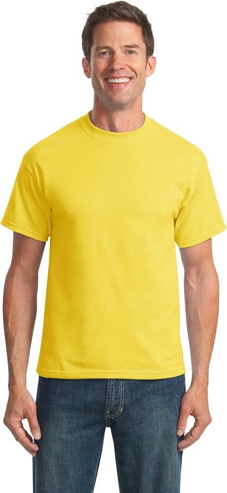 Port & Company Mens 50/50 Cotton/Poly T-Shirt PC55 -Yellow 6XL