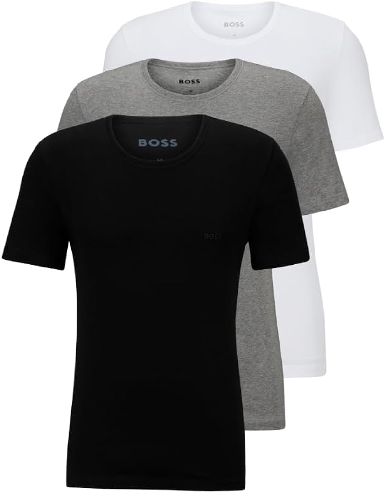 BOSS Men's 3-Pack Classic Logo Cotton T-Shirt