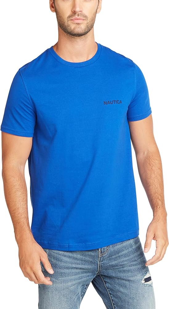 Nautica Men's Short Sleeve Solid Crew Neck T-Shirt