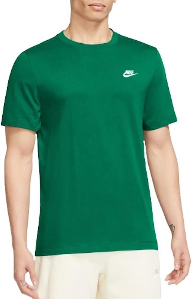 Nike Mens Sportswear Club T Shirt (US, Alpha, Medium, Regular, Regular, Malachite)